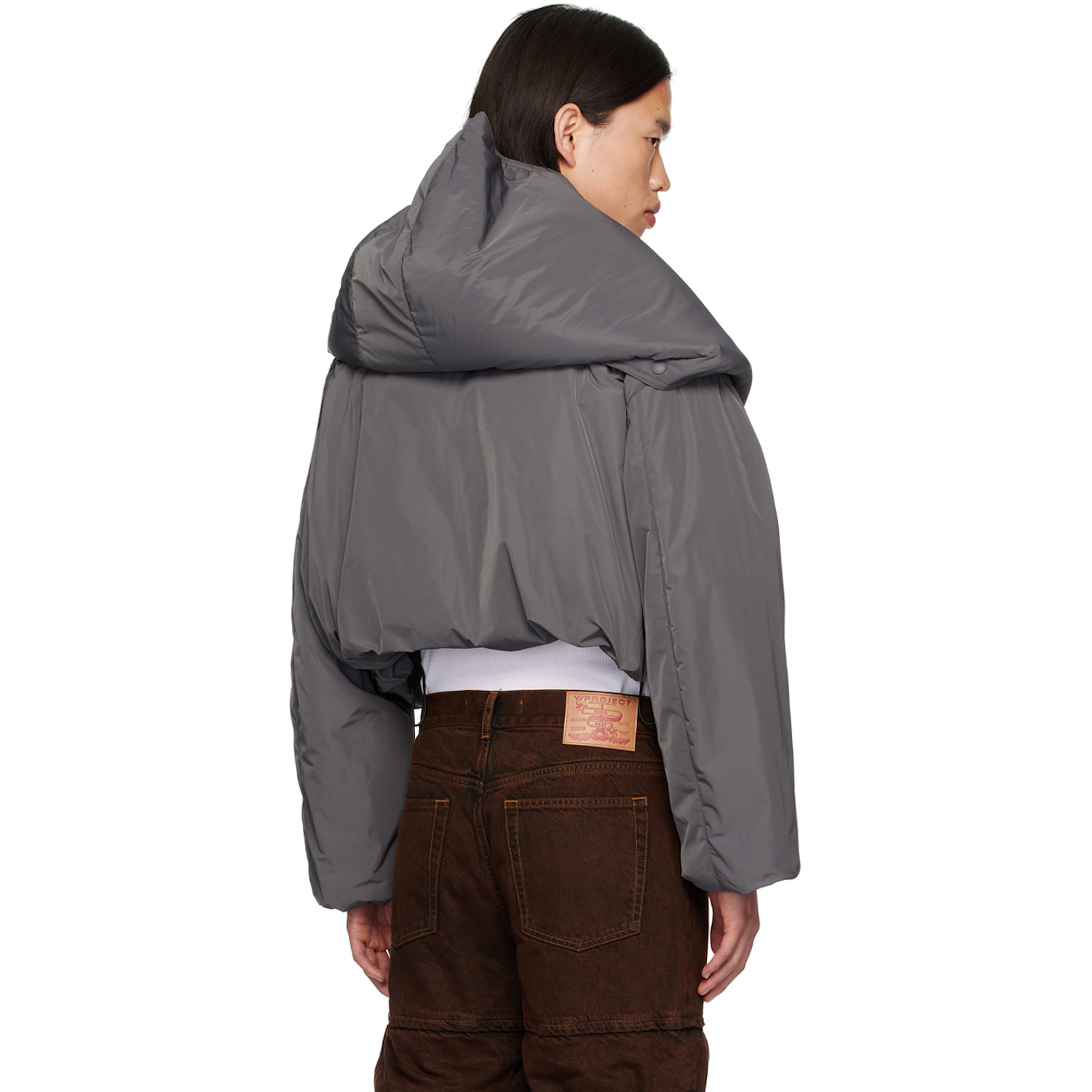  Y/project Gray Snap Off Jacket 