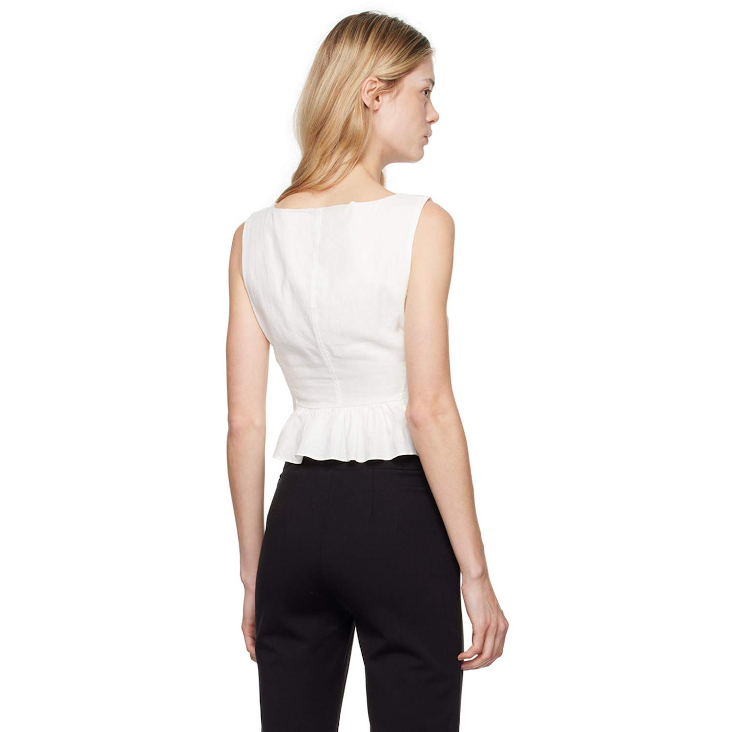  Guizio White Adelina Tank Top 