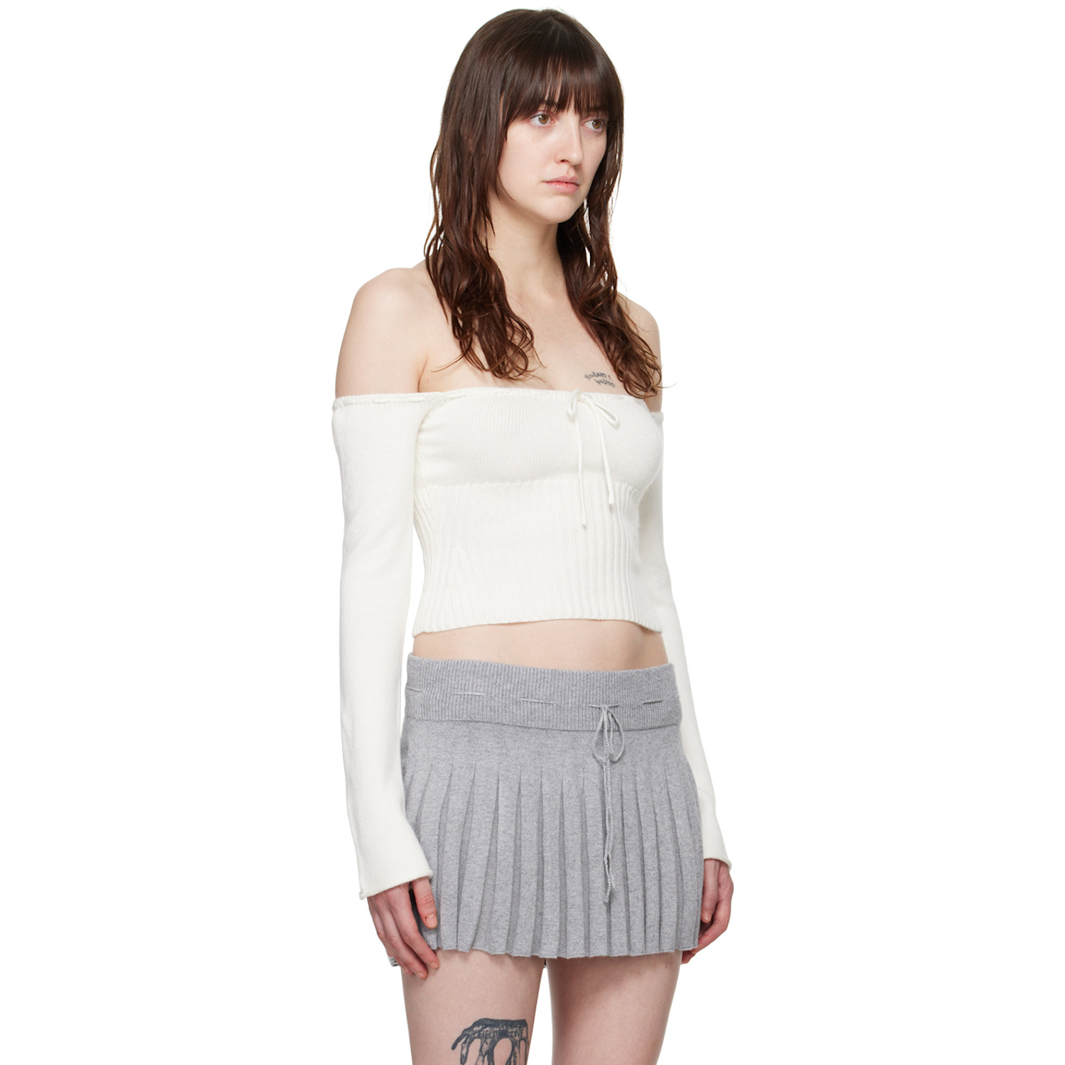  Guizio White Bayberi Sweater 
