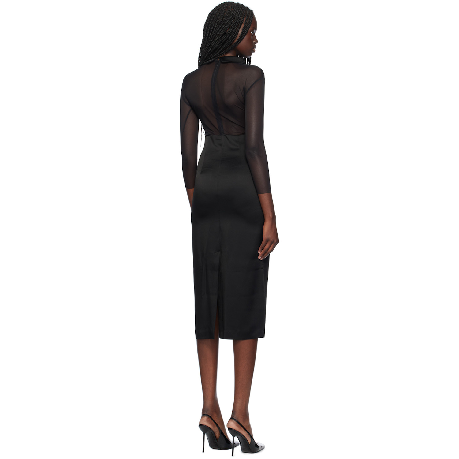  Blumarine Black Heart Midi Dress 