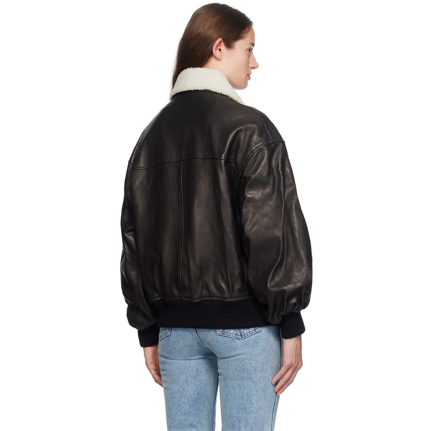  Khaite Black Shellar Leather Jacket 