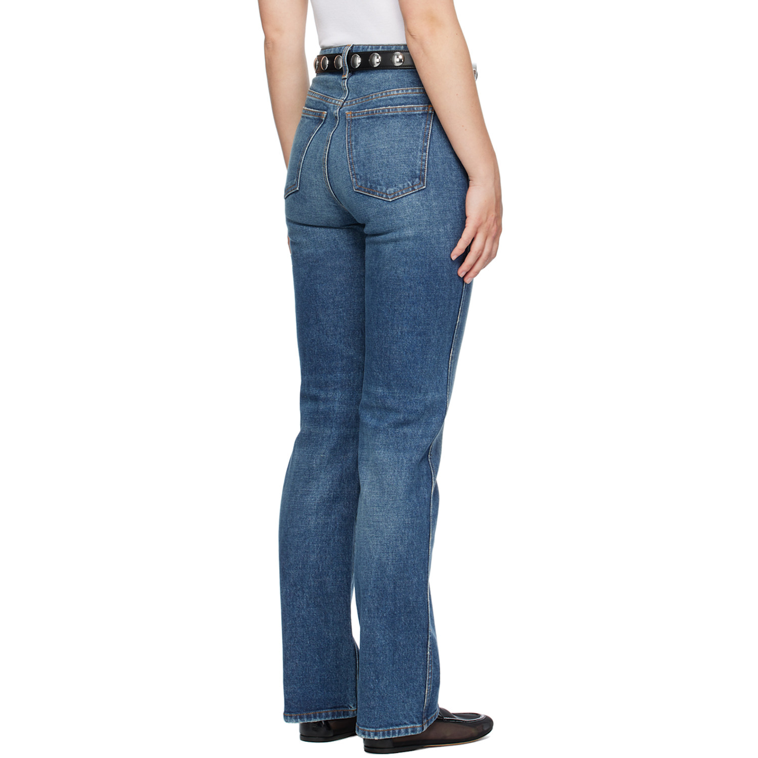  Khaite Blue 'the Danielle' Stretch Jeans 