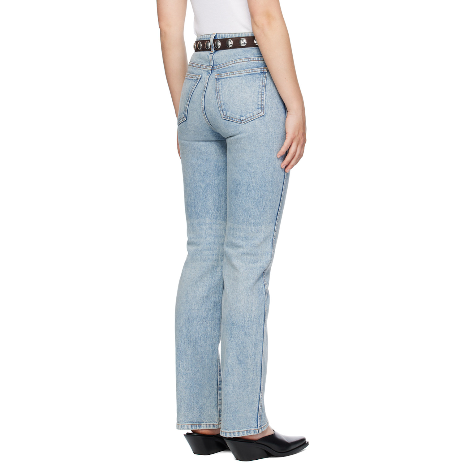  Khaite Blue 'the Danielle' Stretch Jeans 