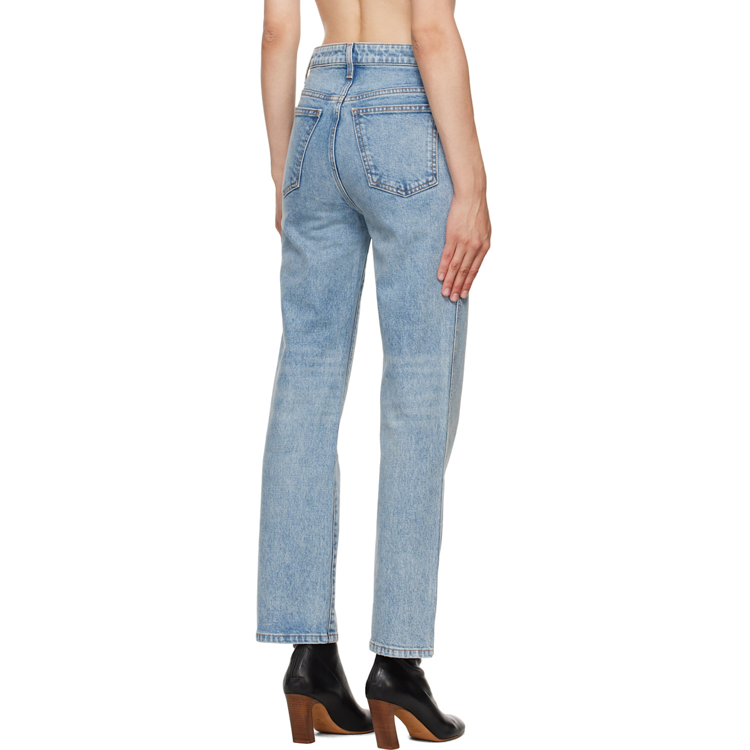  Khaite Blue 'the Abigail Stretch' Jeans 