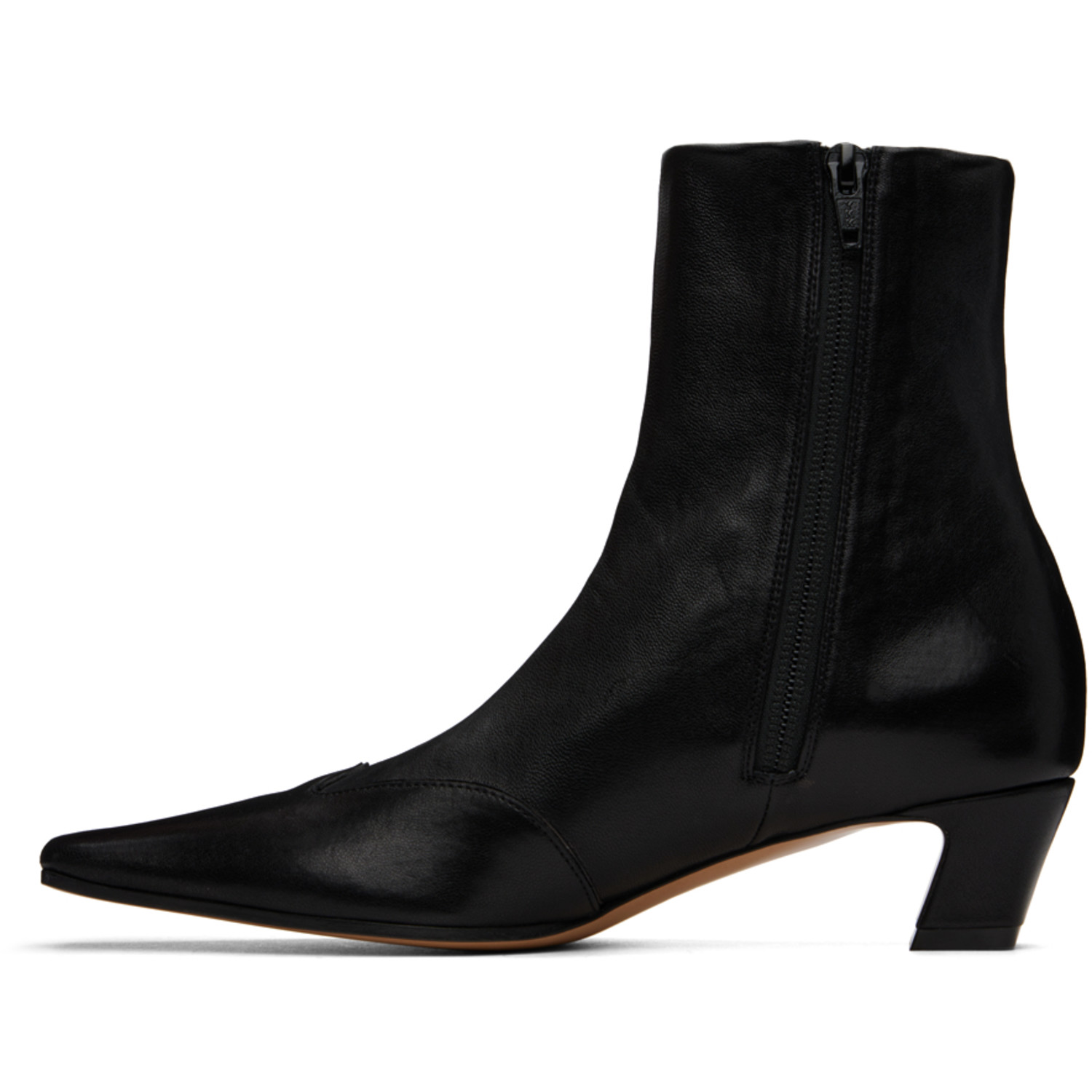  Khaite Black 'the Nevada' Stretch Low Boots 
