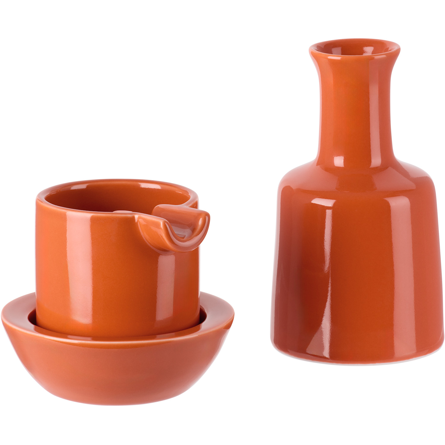  Houseplant Orange 'by Seth' Ashtray Set 