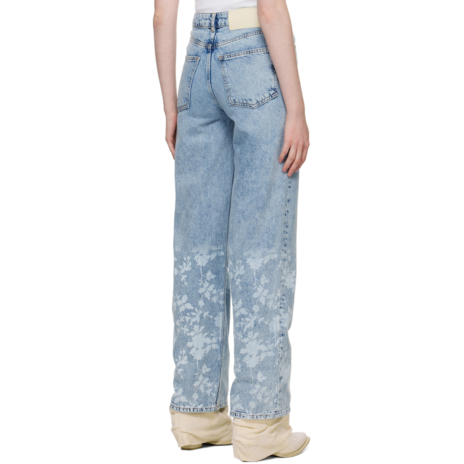  Holzweiler Blue Flower Print Jeans 