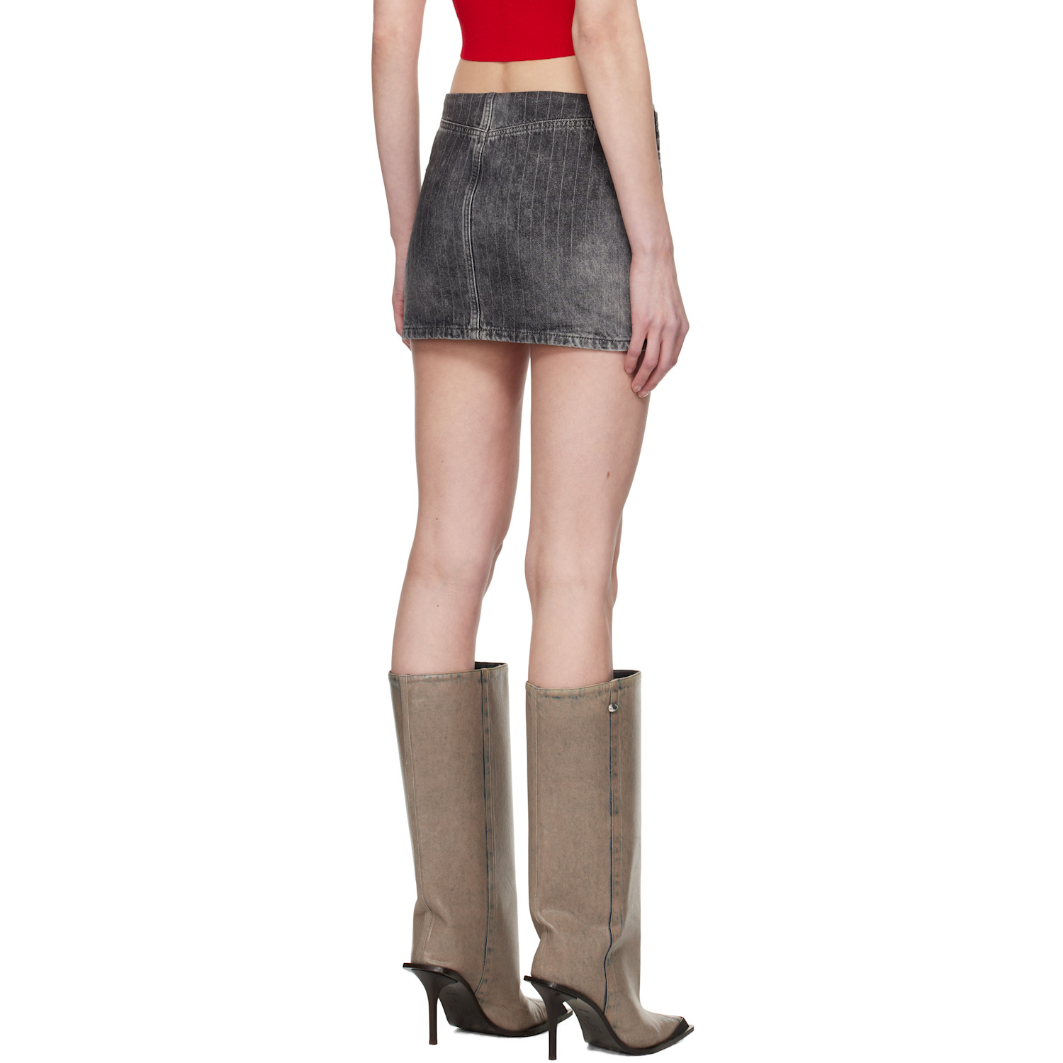  Diesel Gray De-pra-mini-s3 Denim Miniskirt 