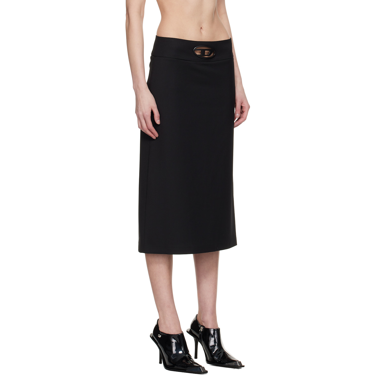  Diesel Black O-seus Midi Skirt 