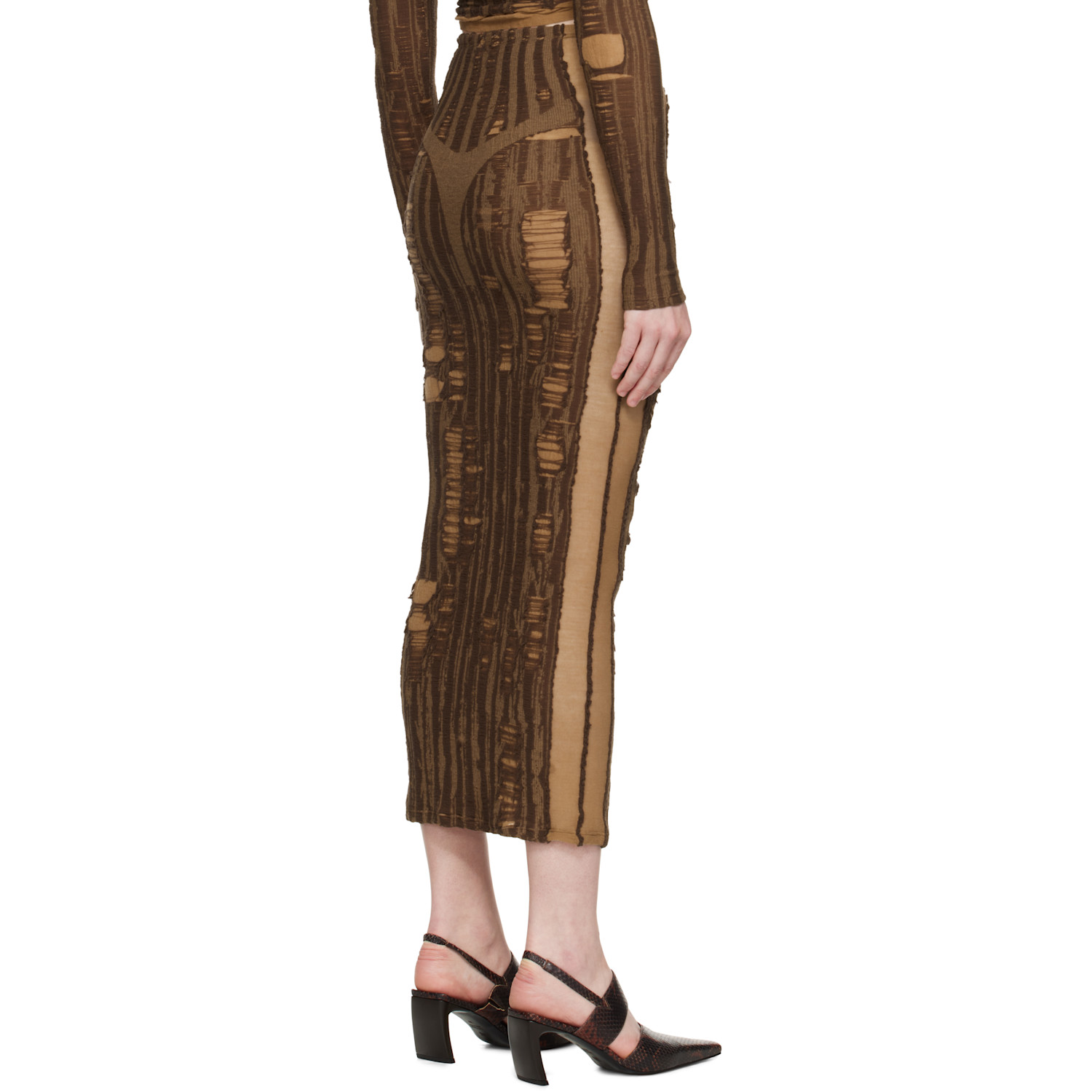  Diesel Brown M-calina Midi Skirt 