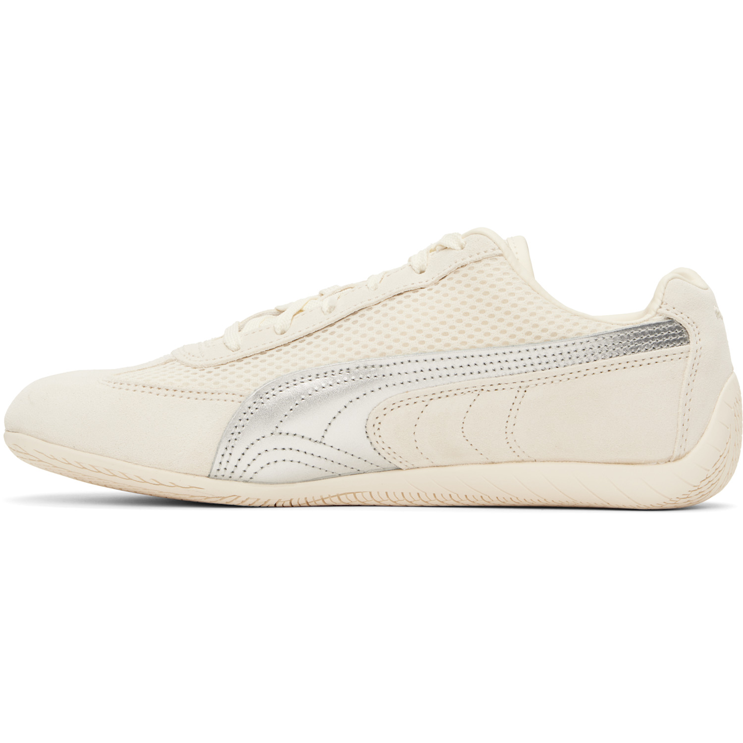 Puma Beige & Silver Speedcat Premium Sneakers 