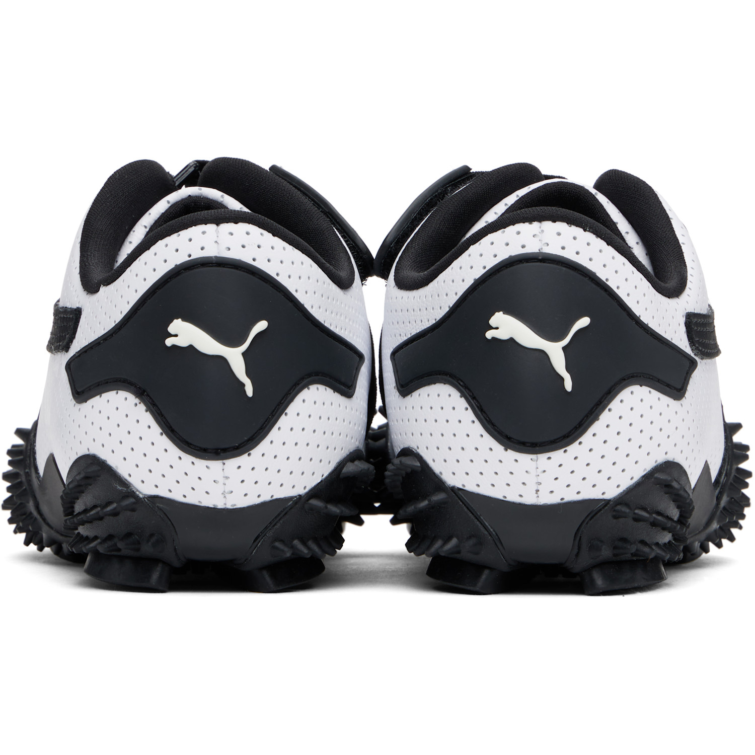  Puma White & Black Mostro Perforated Sneakers 