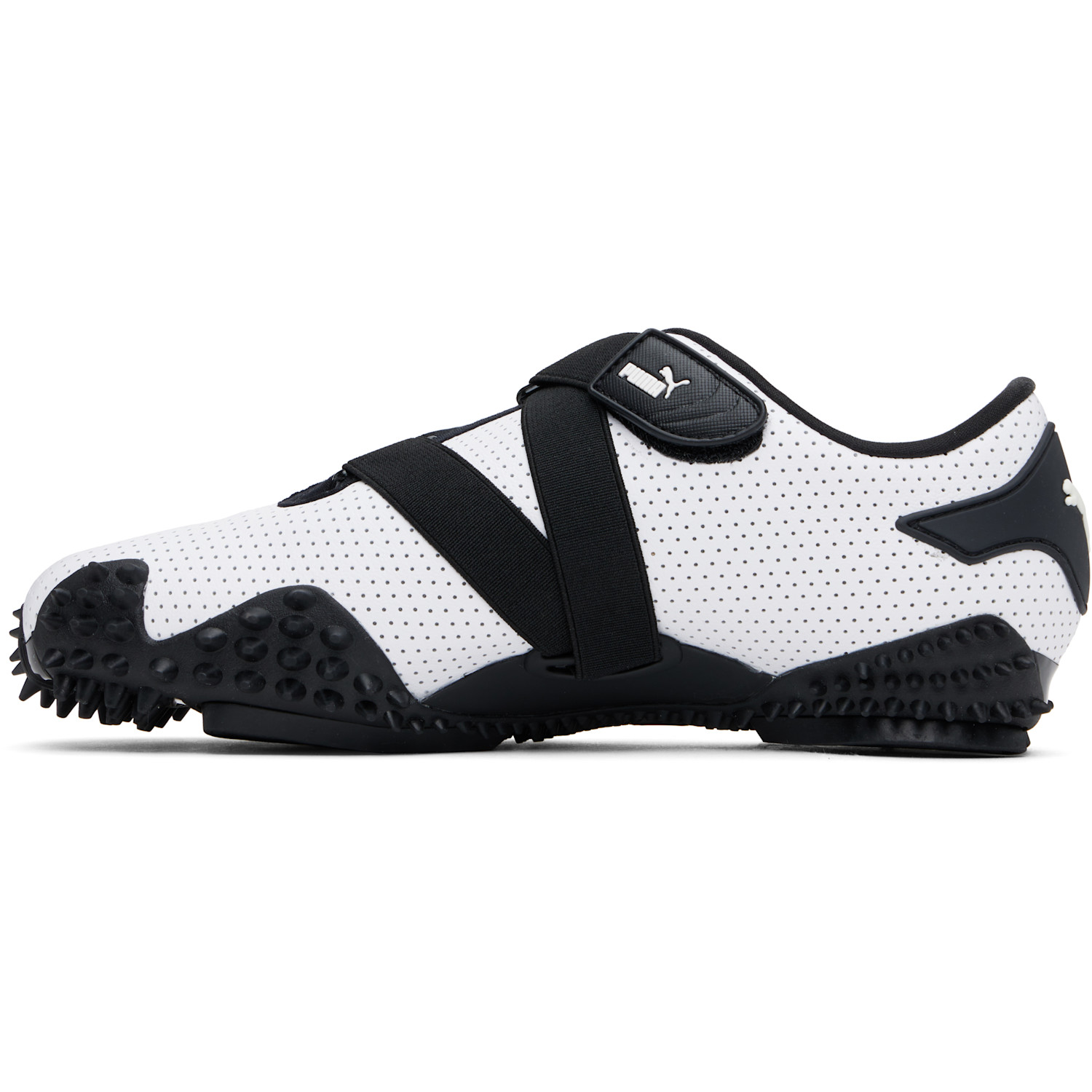  Puma White & Black Mostro Perforated Sneakers 