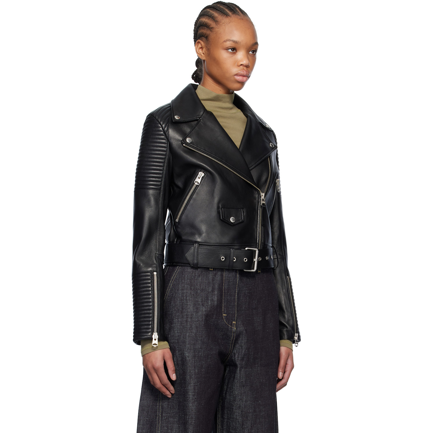  Mackage Black Masina Leather Jacket 