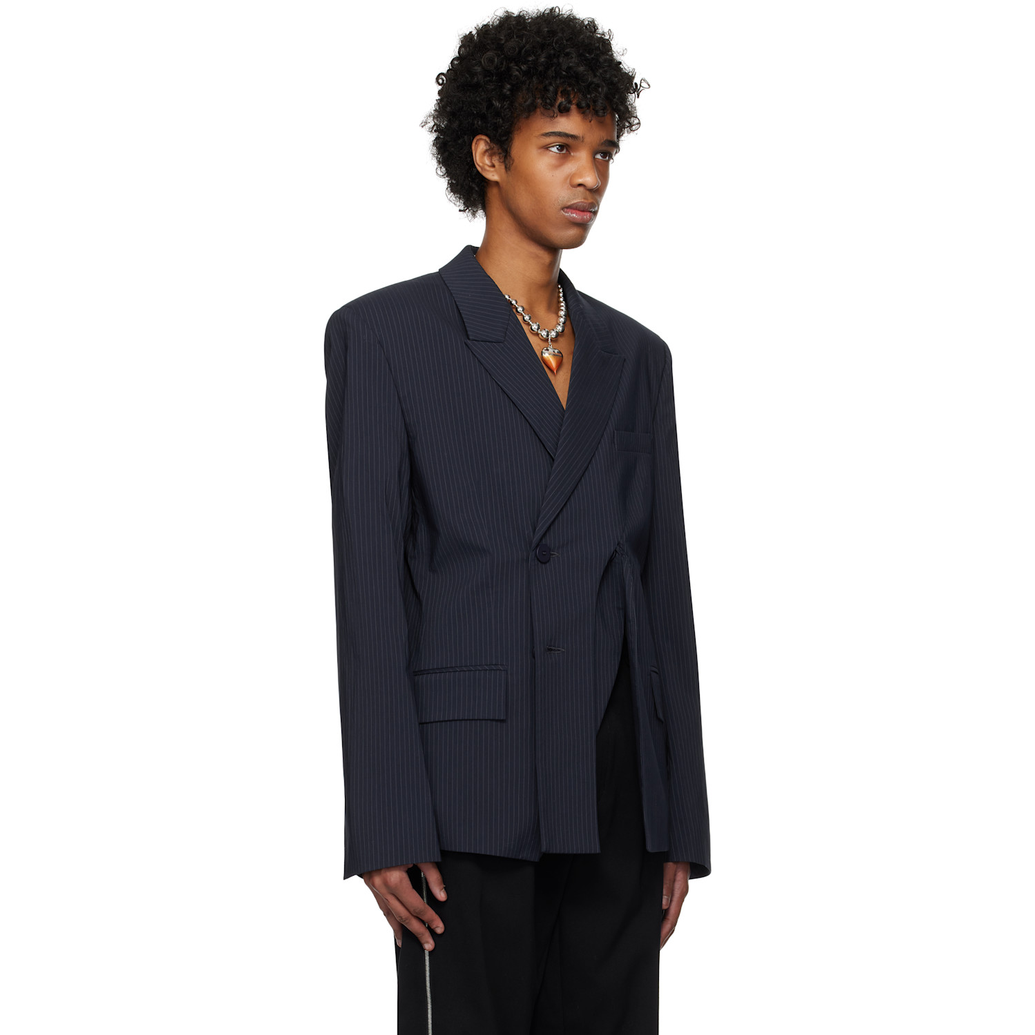  Ottolinger Navy Oversize Split Blazer 