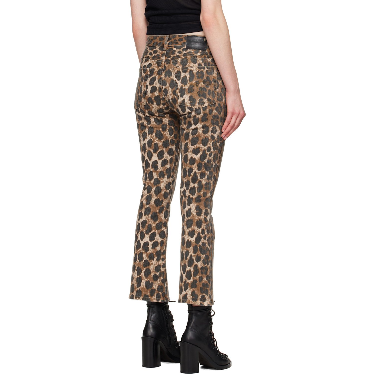  R13 Brown Kick Fit Jeans 