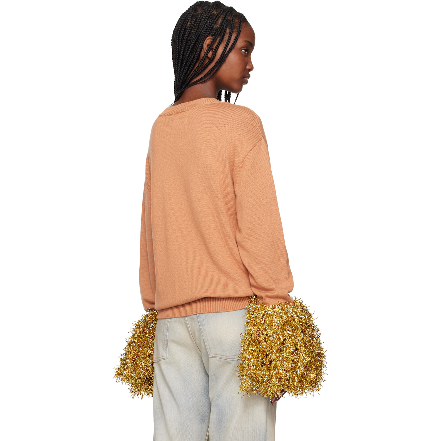  Doublet Tan Cheerleading Pompon Sweater 