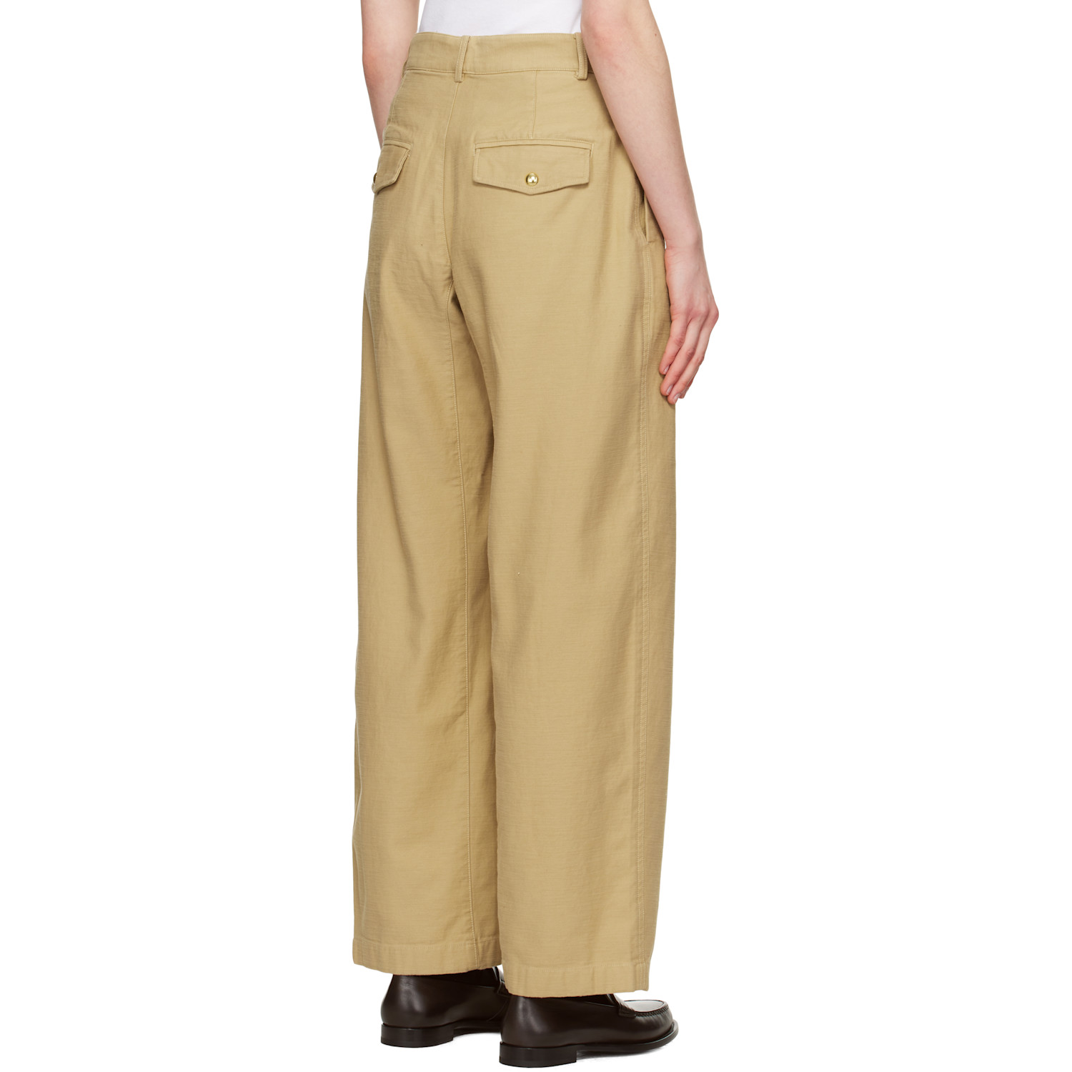  Rag & Bone Beige Renata Cotton Twill Utility Trousers 