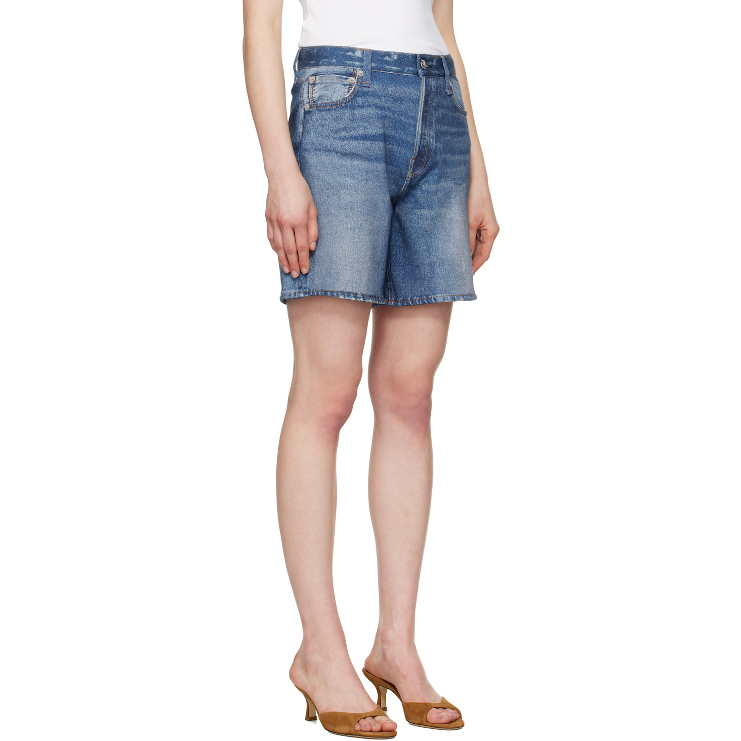  Rag & Bone Blue Miramar Terry Kaia Shorts 