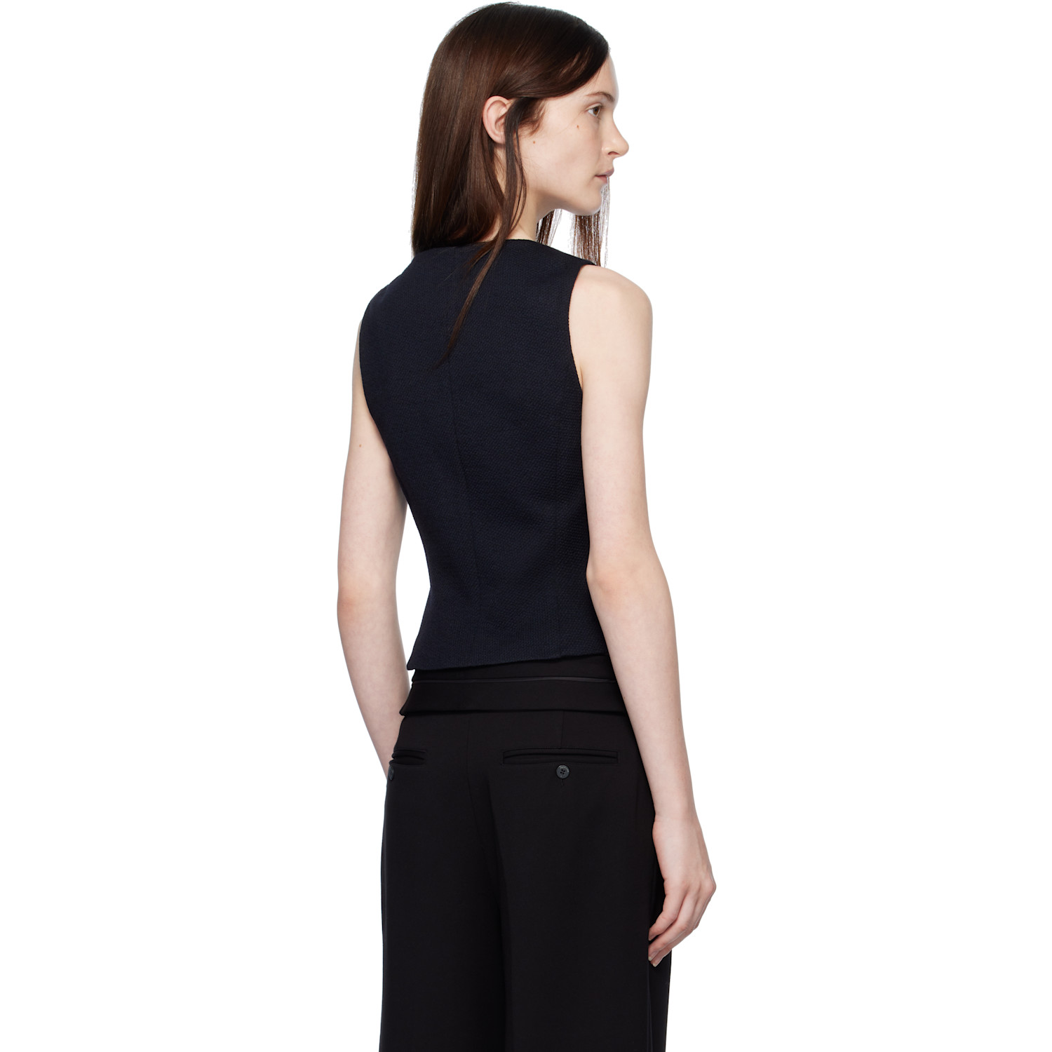  Rag & Bone Navy Mariana Textured Vest 
