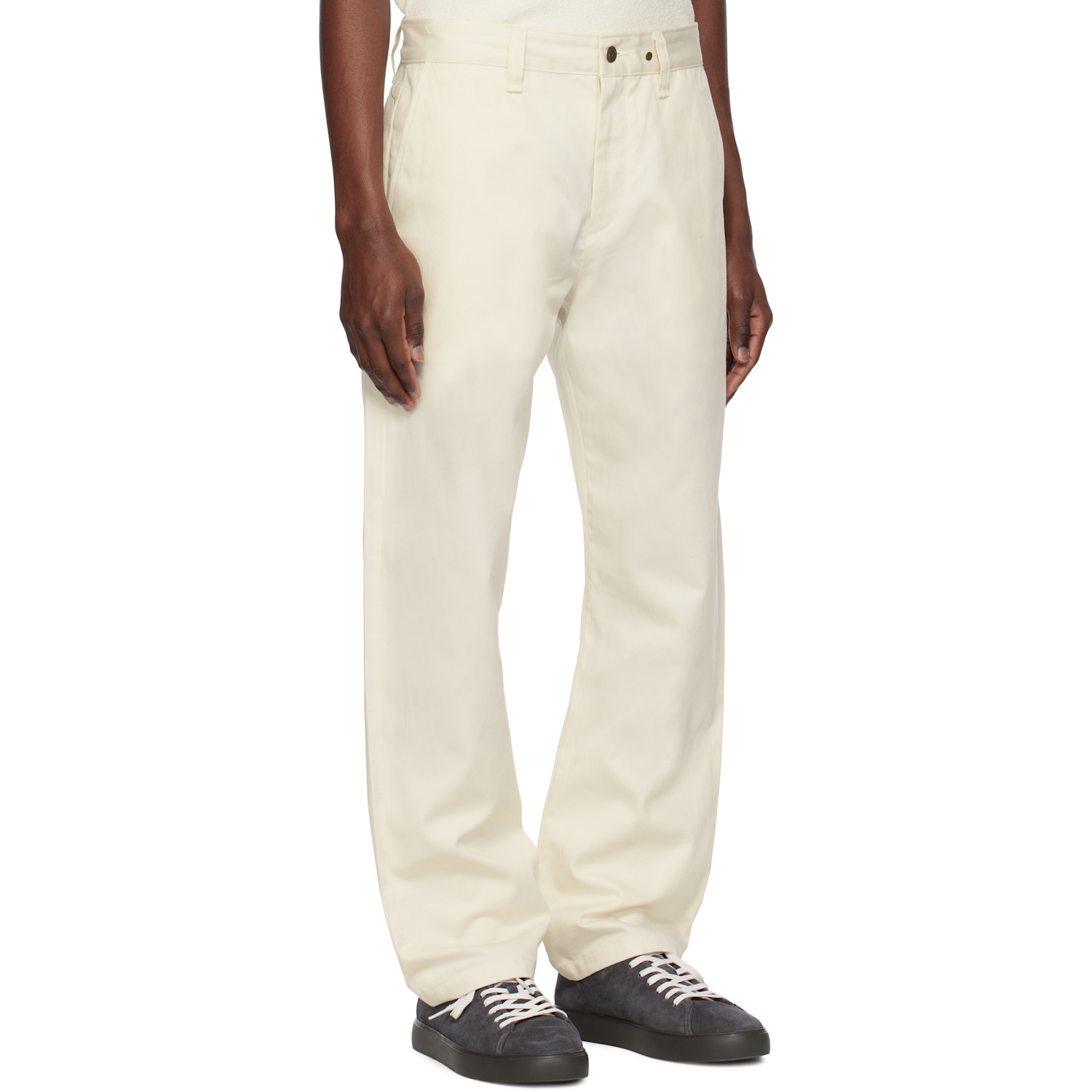  Rag & Bone Off-white Haydon Straight Fit Cotton Chino Trousers 