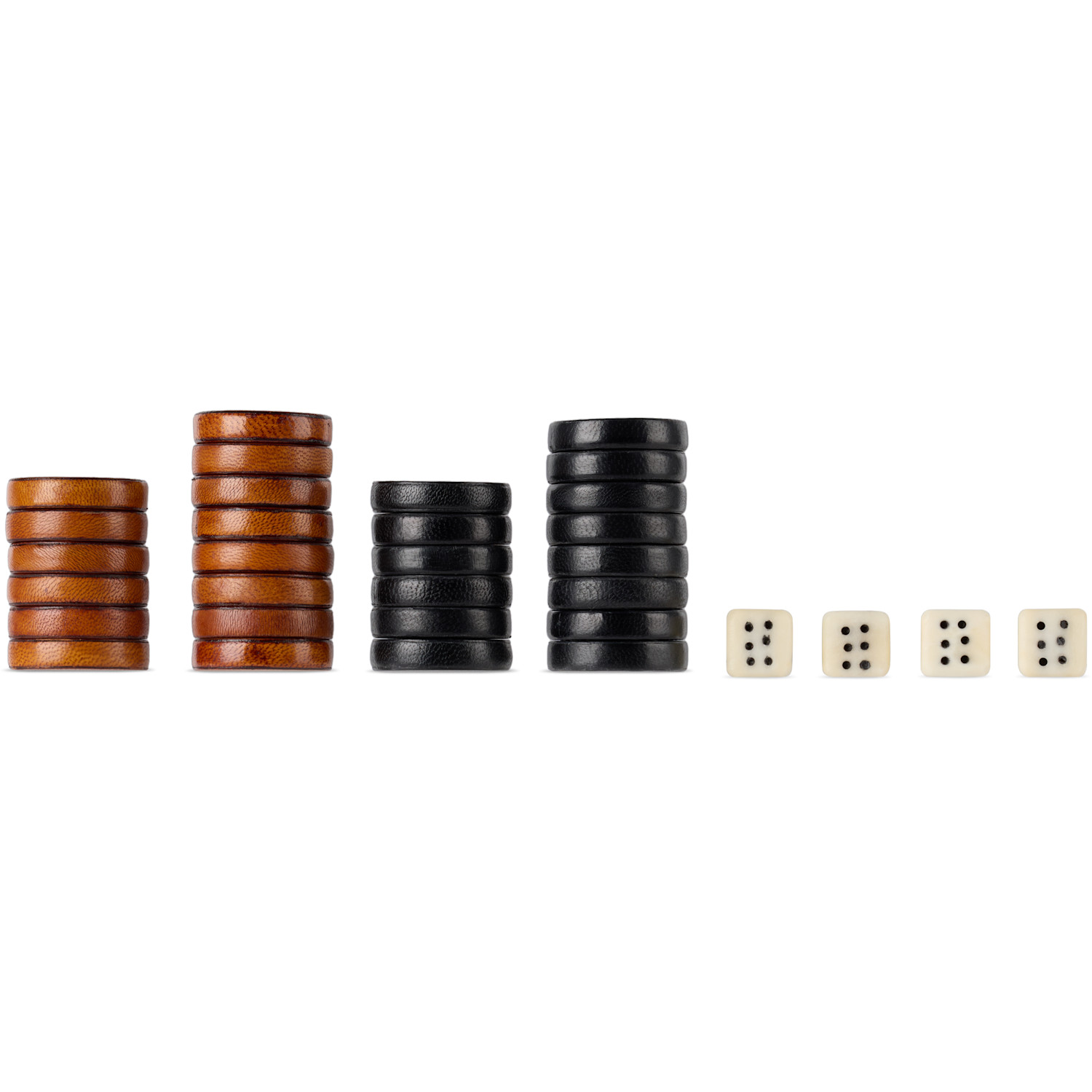  The Conran Shop Black & Brown Tavla Leather Backgammon Set 