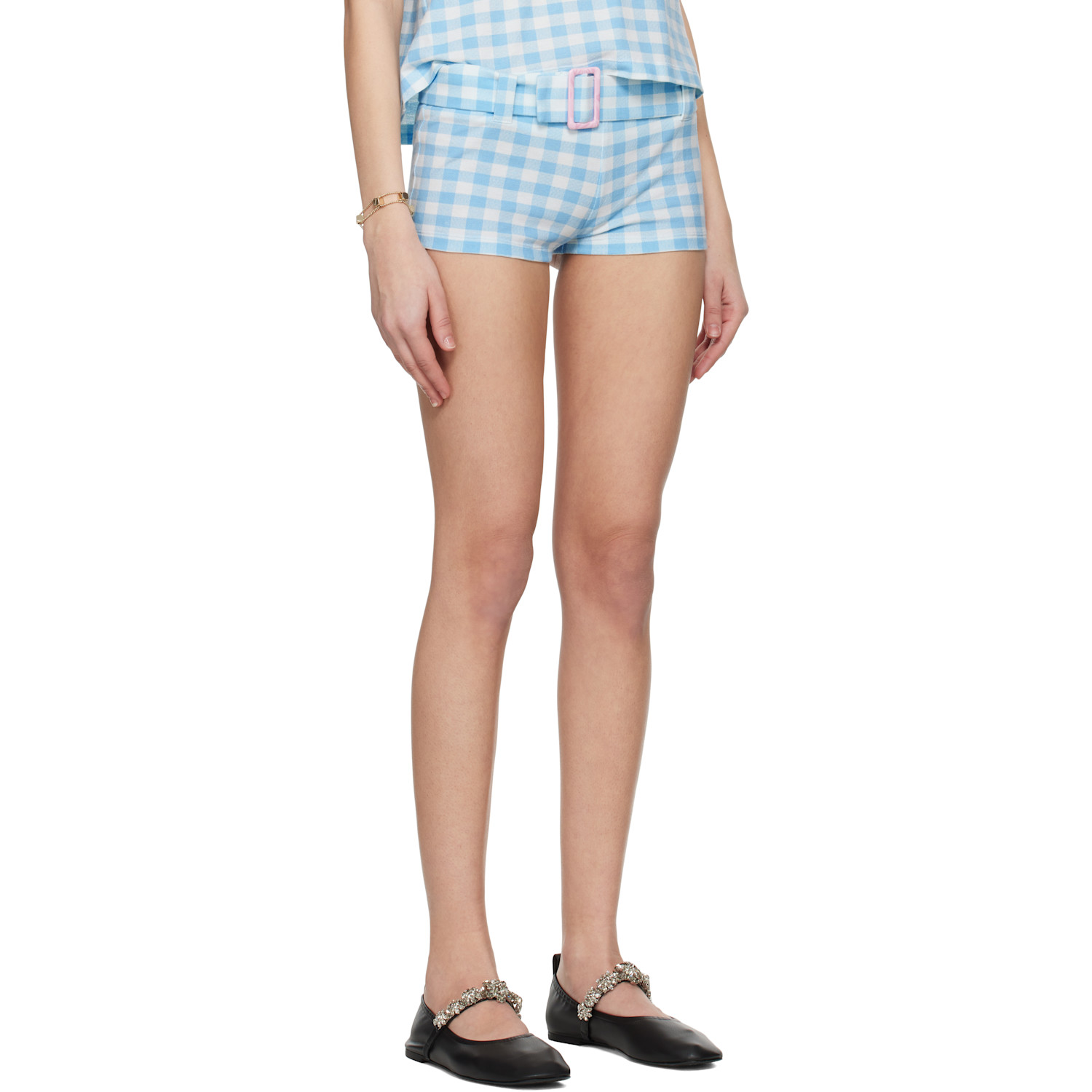  Super Yaya Blue & White Claudine Shorts 