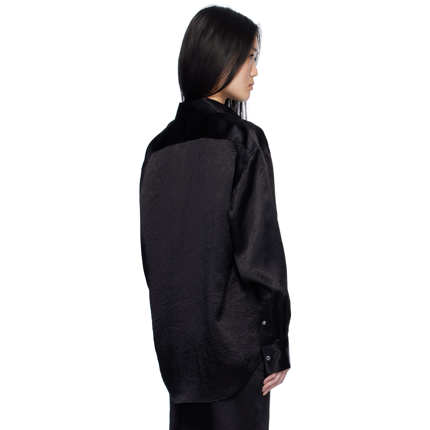  Filippa K Black Crinkle Shirt 