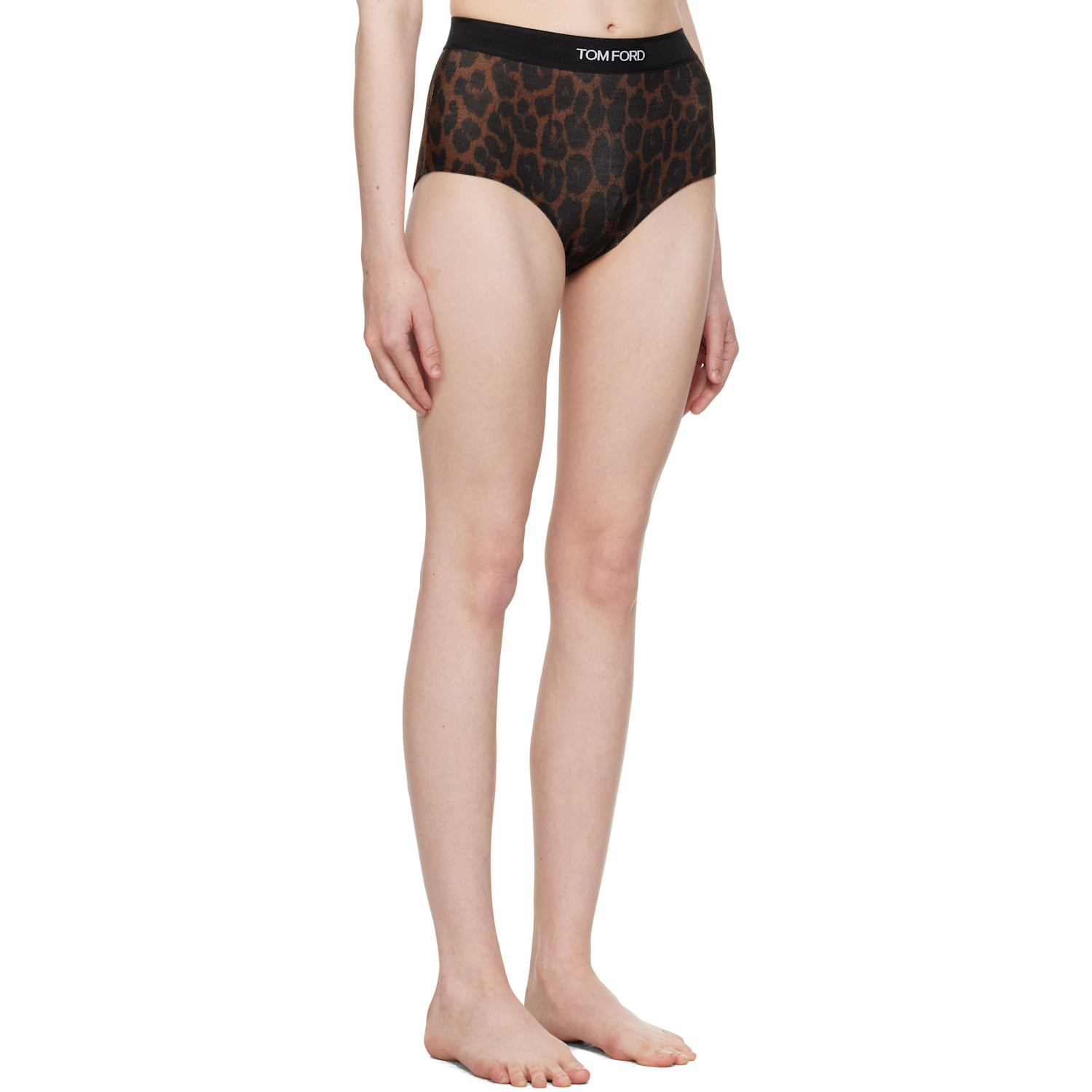  Tom Ford Brown Leopard Modal Signature Briefs 