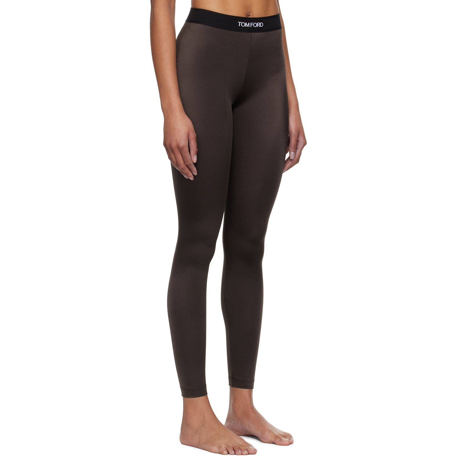  Tom Ford Brown Lustrous Signature Leggings 