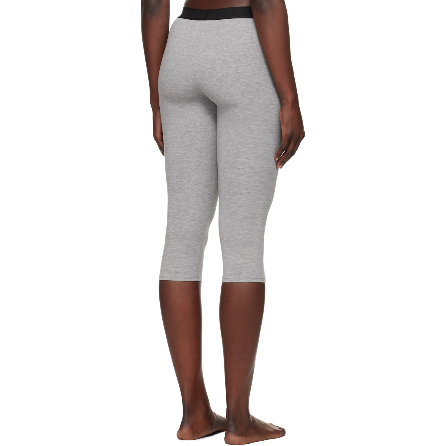  Tom Ford Gray Modal Yoga Short Leggings 