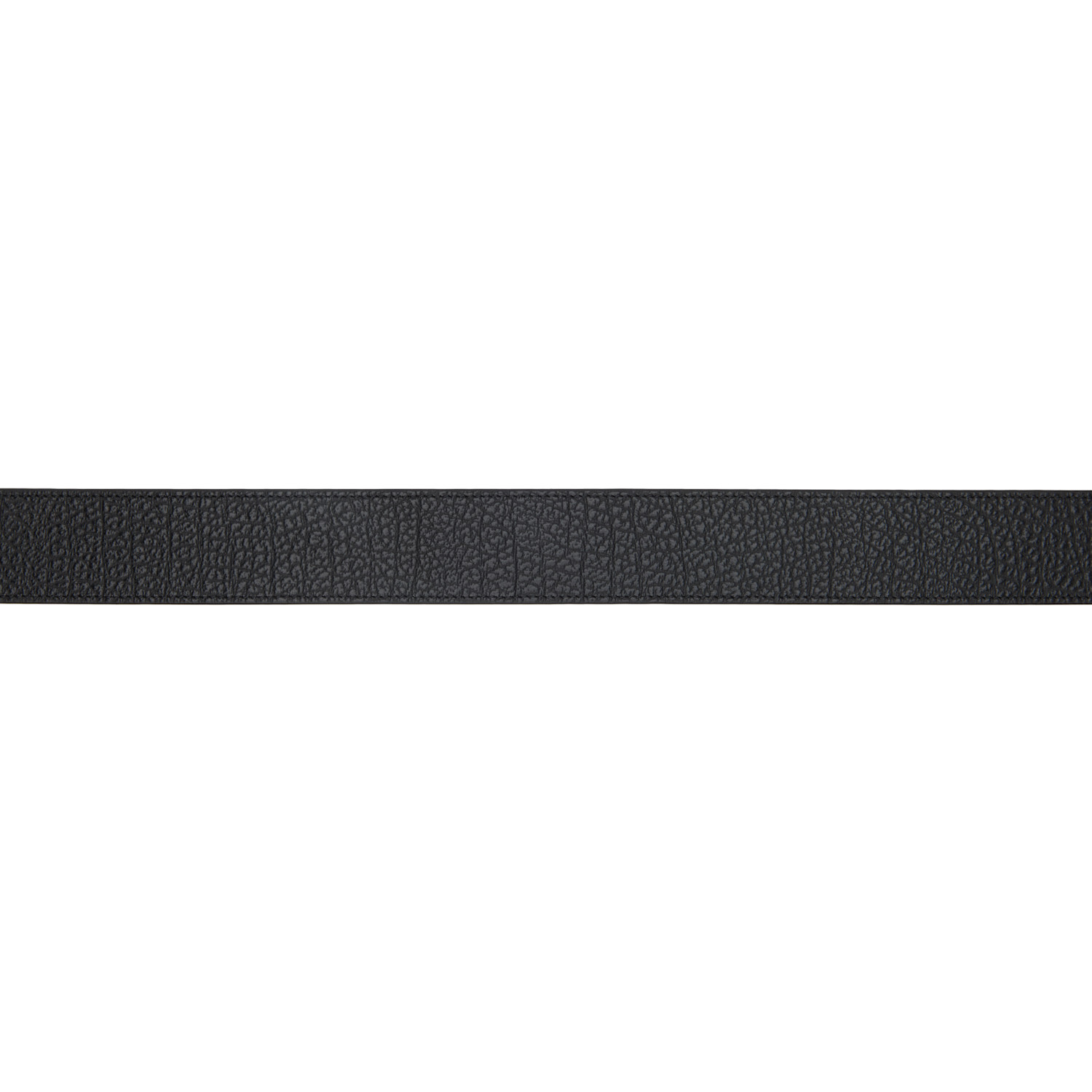  Tom Ford Black Grain Leather Oval Belt 
