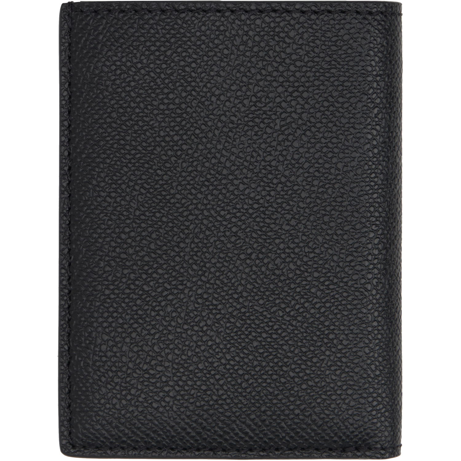  Tom Ford Black Small Grain Leather Folding Card Holder 