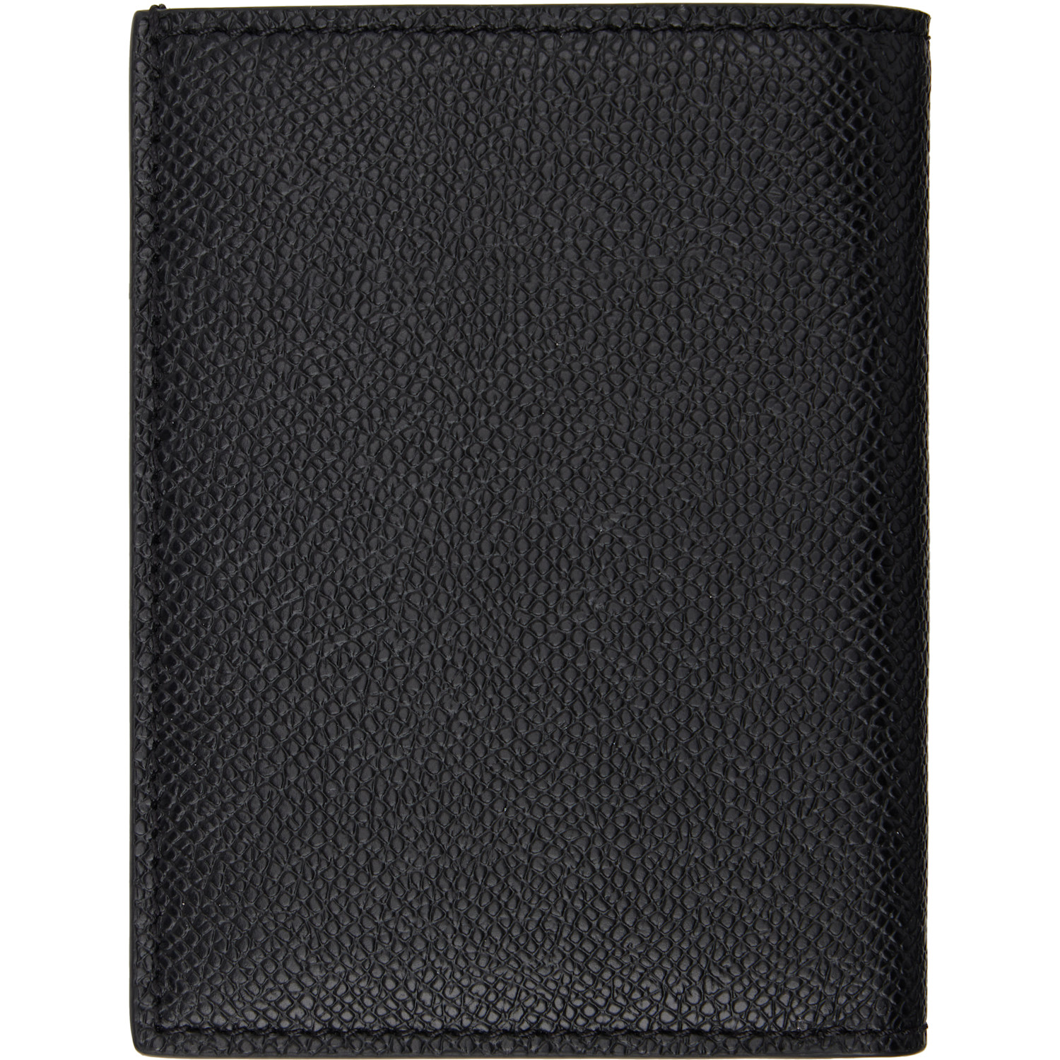  Tom Ford Black Small Grain Leather Folding Card Holder 
