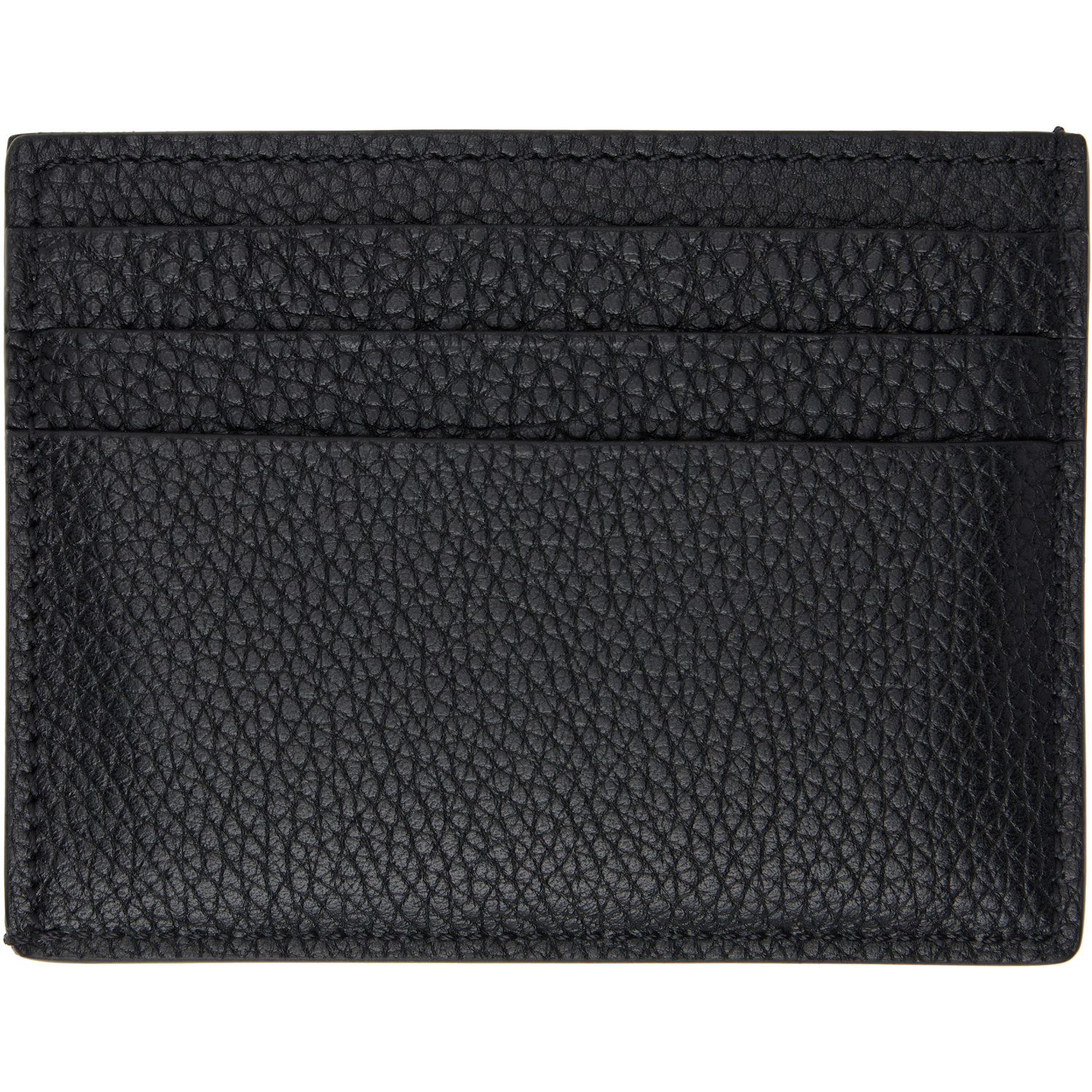  Tom Ford Black Grain Leather Classic Card Holder 
