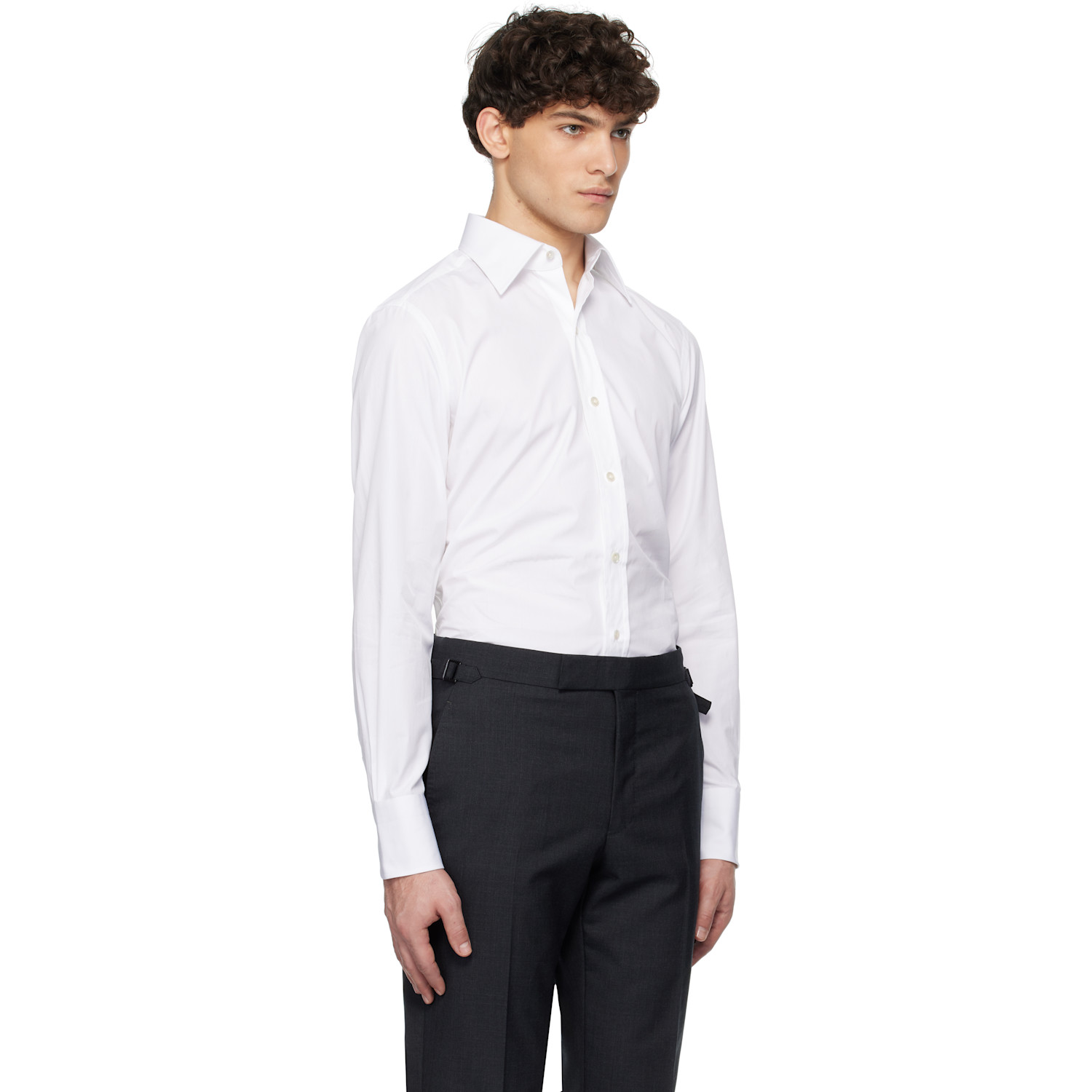  Tom Ford White Poplin Slim Fit Shirt 
