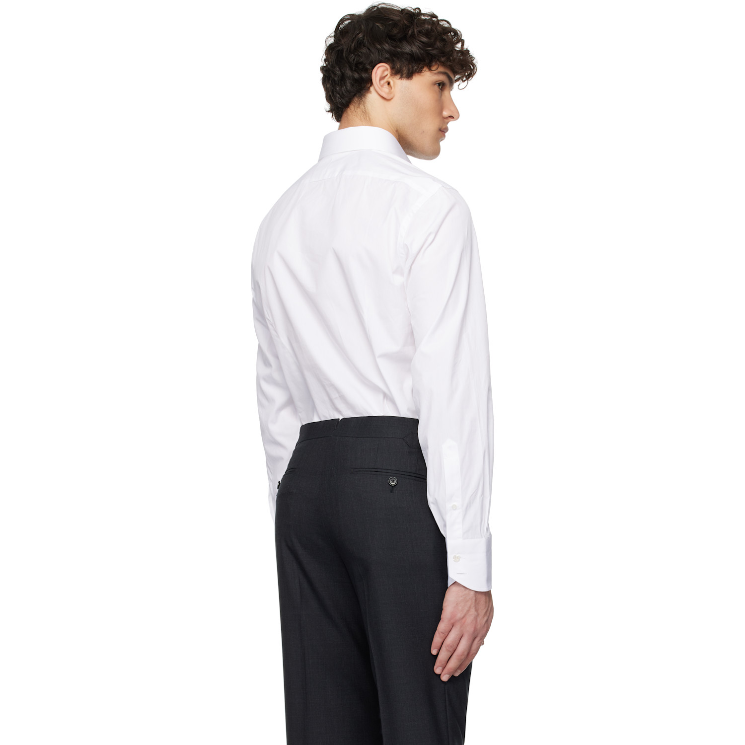  Tom Ford White Poplin Slim Fit Shirt 