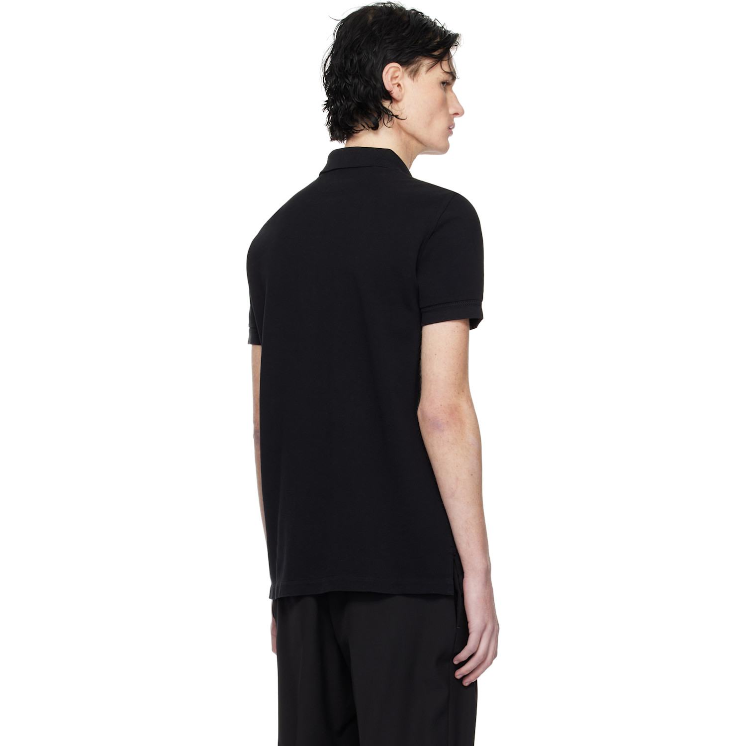  Tom Ford Black Tennis Piquet Polo 
