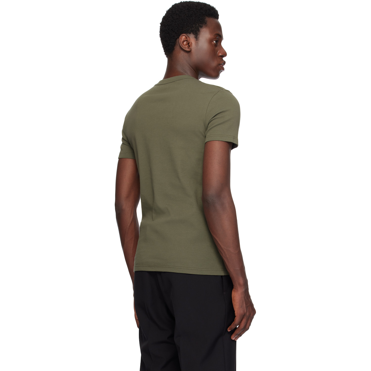  Tom Ford Khaki Cotton Stretch Jersey T-shirt 