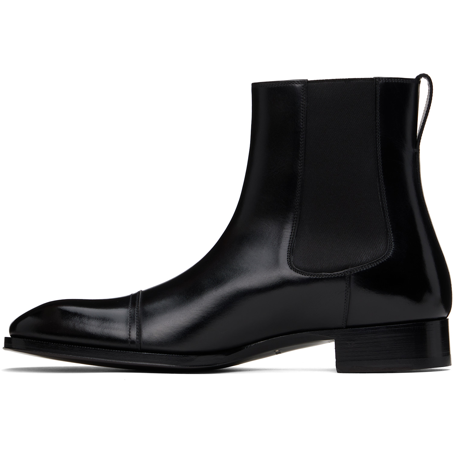  Tom Ford Black Leather Elkan Chelsea Boots 