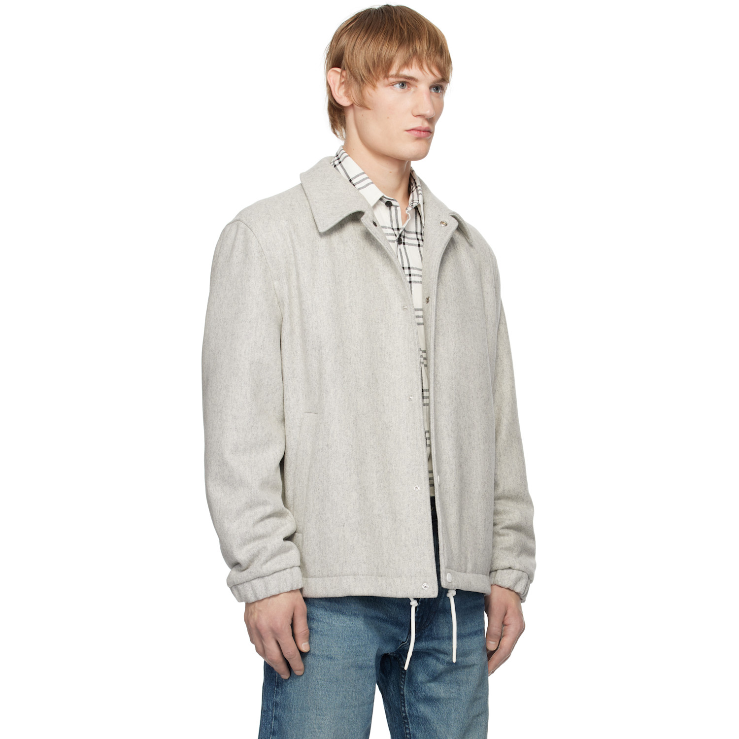  Hugo Gray Regular-fit Padded Coach Jacket 