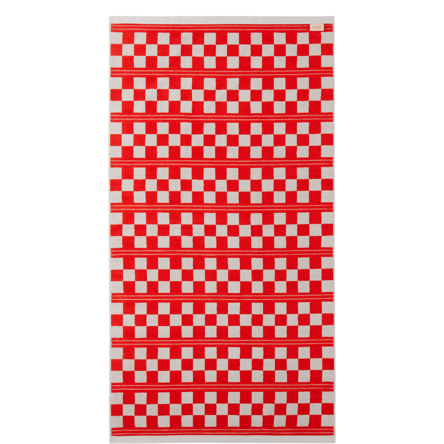  Baina Gray & Red Busby Pool Towel 