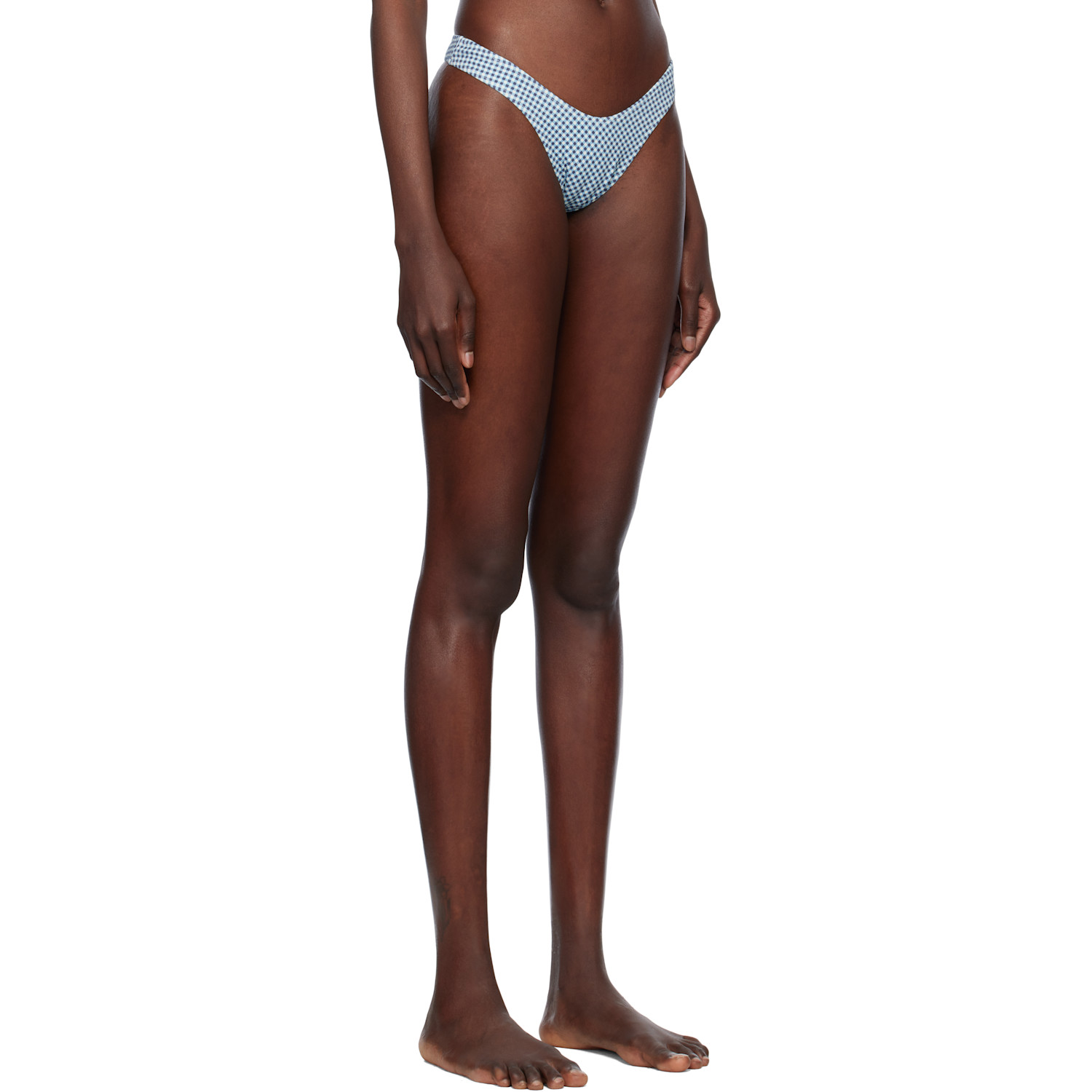  Frankies Bikinis Blue & White Full Moon Micro Bikini Bottom 