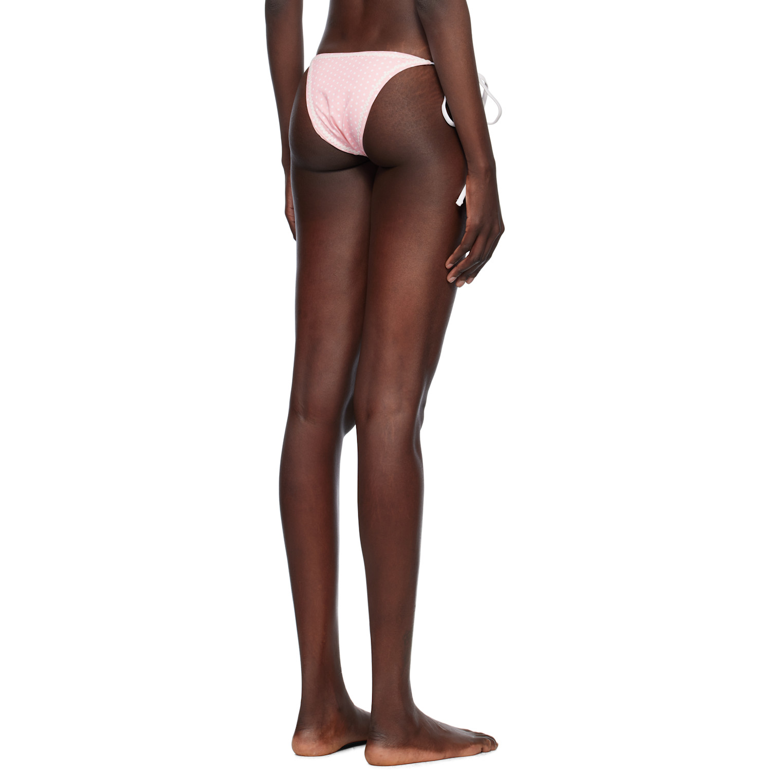  Frankies Bikinis Pink Mackenzie Cheeky String Bikini Bottom 
