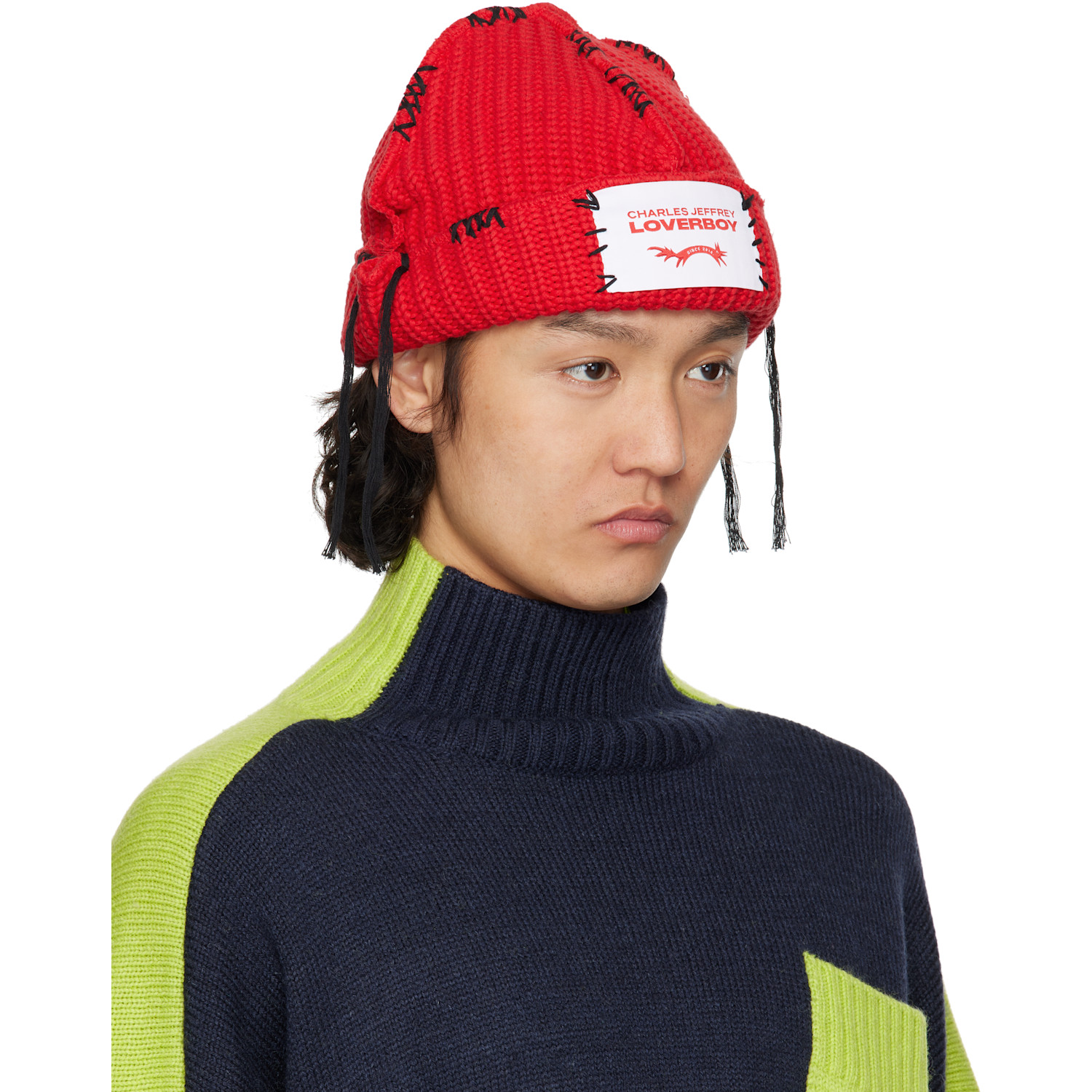  Charles Jeffrey Loverboy Ssense Exclusive Red Carolean Beanie 