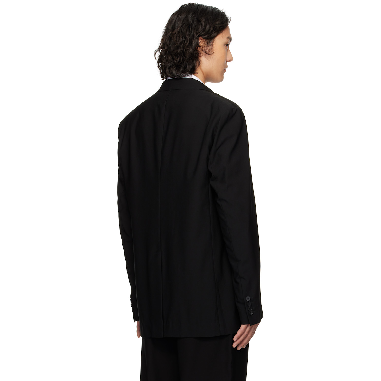  Feng Chen Wang Black Multi Slash Blazer 