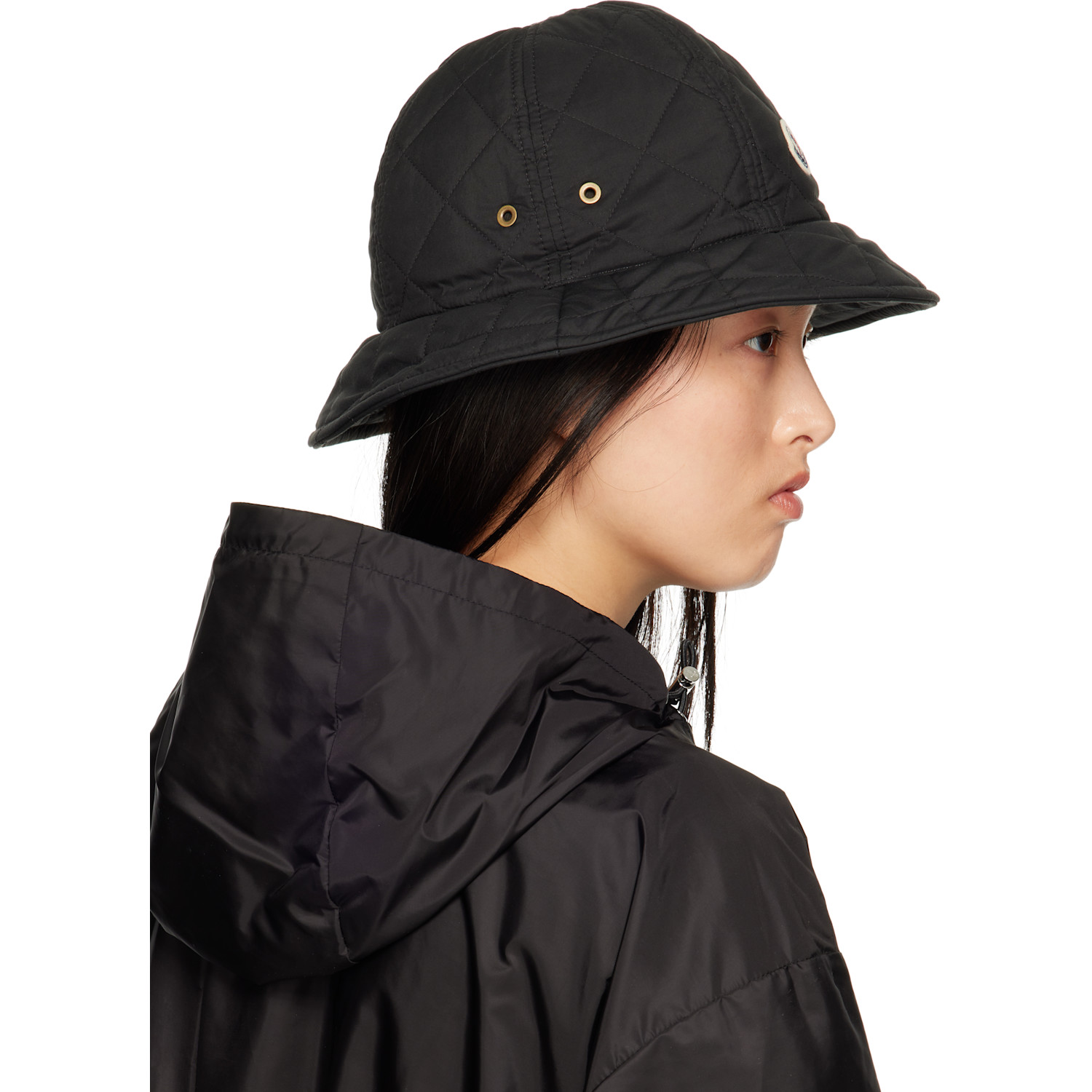  Moncler Black Quilted Bucket Hat 