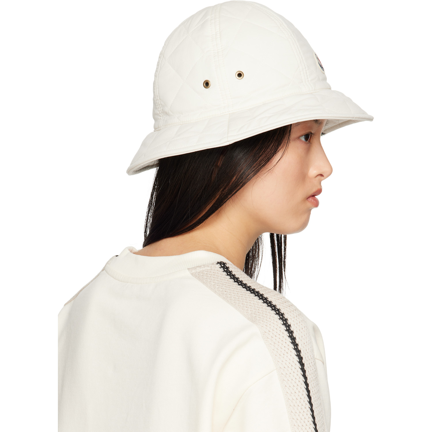  Moncler Off-white Quilted Bucket Hat 