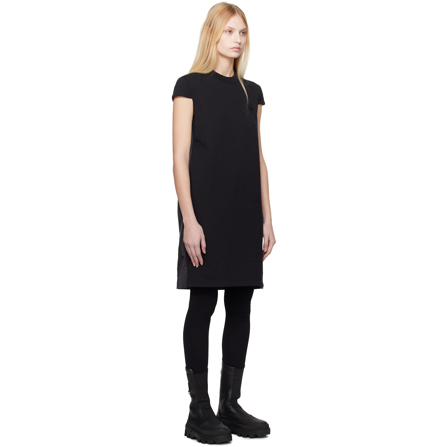  Moncler Black Knife Pleat Minidress 