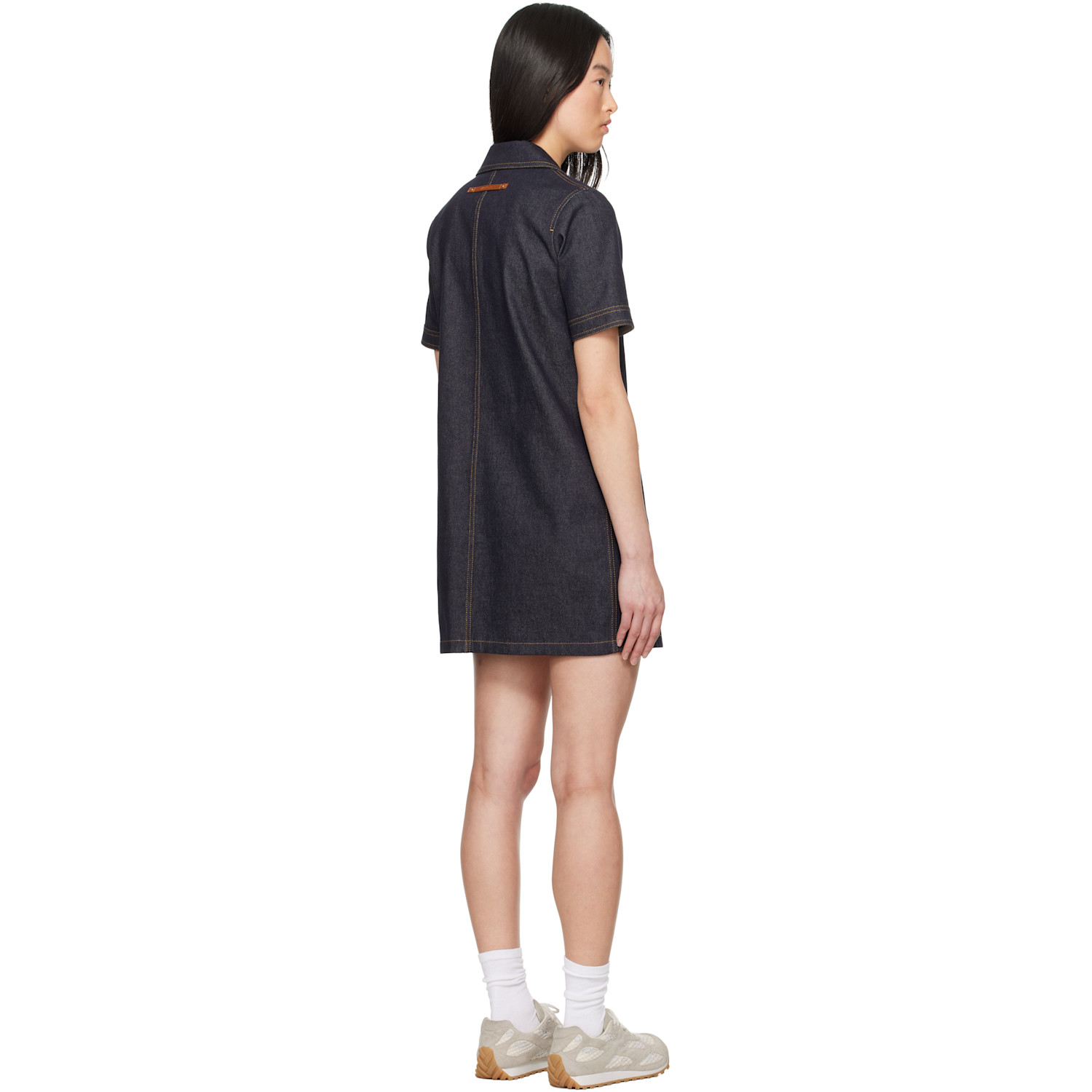  Moncler Blue Denim Shirt Minidress 